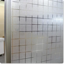 60X100 см квадратный узор Электростатическая матовая оконная пленка раздвижная дверь рельефные стеклянные наклейки на окно балкона декоративная пленка