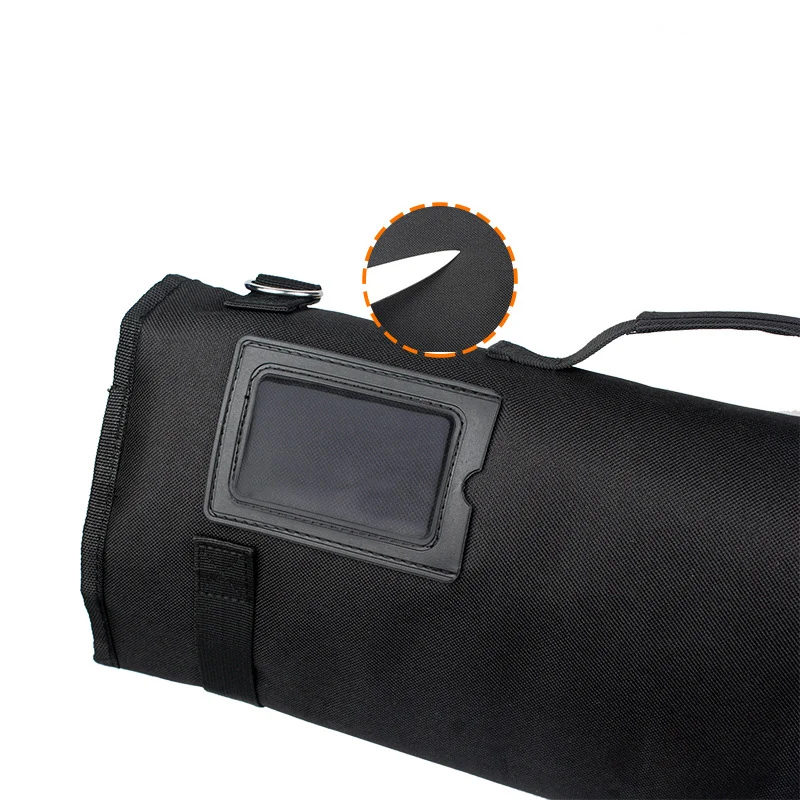 Portable Knife Roll Bag Oxford Multiple Pockets Kitchen Utensils Chef Knives Storage Bag Camping Trip Carry Case Bag Accessories