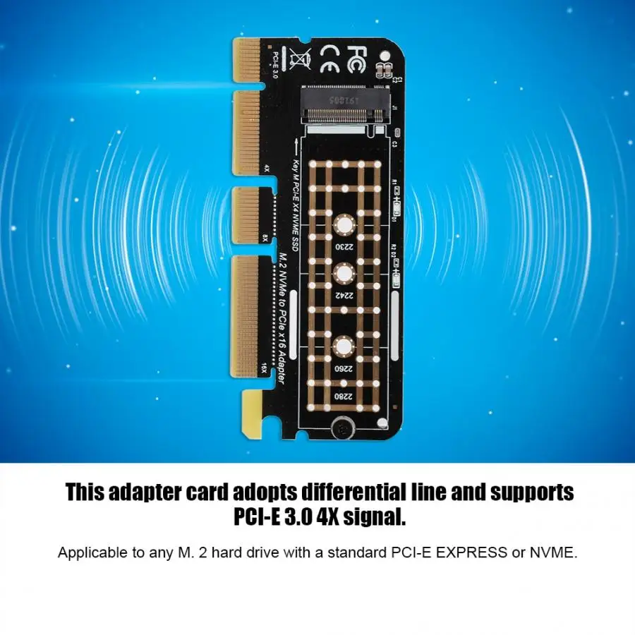 M.2 NGFF SSD к PCI-E 3,0X16 высокая скорость твердотельного диска адаптер для жесткого диска расширения Riser карты для дома/офиса/геймера