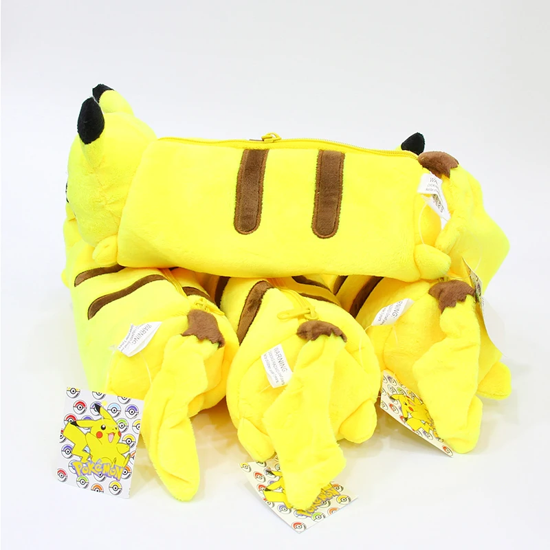Плюшевый чехол-карандаш Takara Tomy Pokemon Pikachu, сумка-карандаш с рисунком, канцелярские принадлежности, офисные школьные принадлежности, подарок на Рождество, день рождения