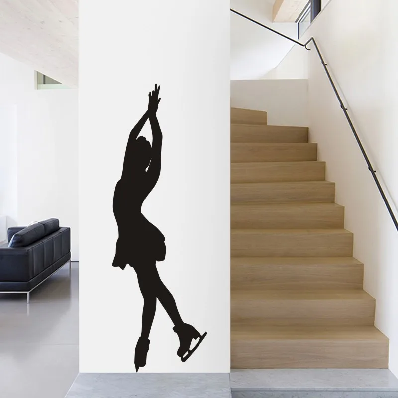 Figure Skating Sticker Decal Skiing Ice Sports Posters Vinyl Pegatina Wall Decals Decor Mural Car | Дом и сад