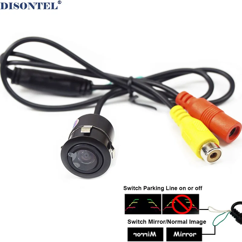 Universal car reverse backup camera with parking line Rear view Drilling camera 