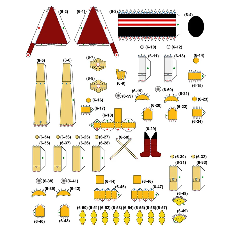 MARUページ Japan Ship Hikawa Maru Steamship Handmade 3D Paper Model
