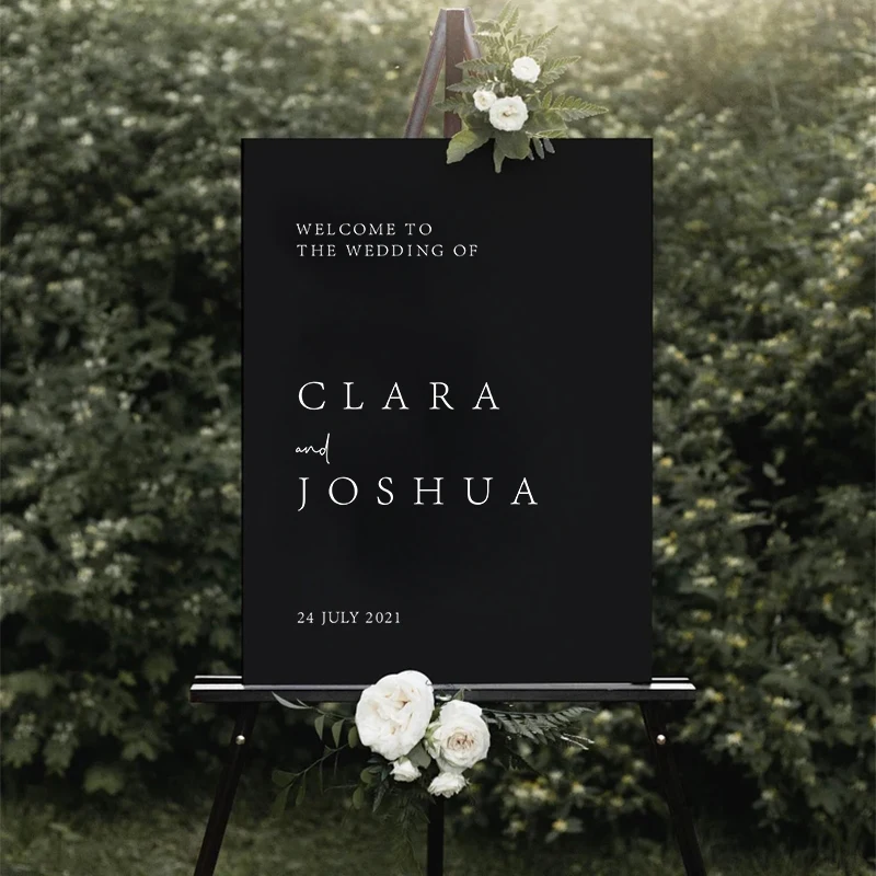 현대 미니멀리스트 결혼식 환영 로그인 데칼 맞춤형 사용자 정의 이름 및 날짜 스티커 웨딩 파티 장식 비닐 벽화