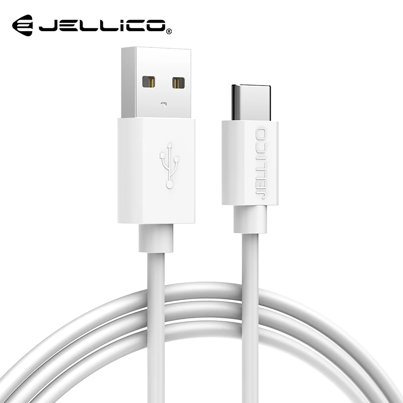 Jellico usb type-C кабель для samsung S9 Xiaomi Redmi Note 7 mi9 USB C кабель провод для быстрого заряда USB-C мобильного телефона зарядный шнур - Цвет: Белый