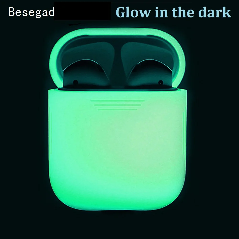 Чехол Besegad для Apple Airpods 1 2 силиконовый чехол беспроводных наушников аксессуары