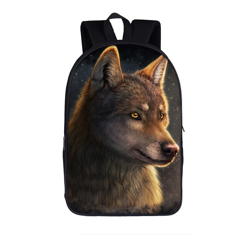 Рюкзак с волком с животным узором, женский и мужской рюкзак, детские школьные сумки для подростков, для мальчиков и девочек, рюкзак, детский рюкзак