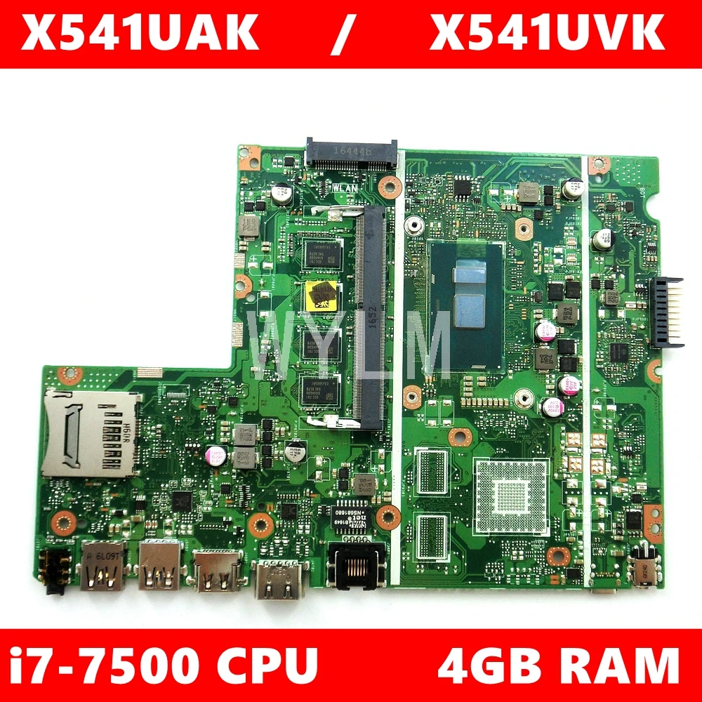 X541UAK i7-7500 Процессор 4 Гб Оперативная память материнская плата REV 2 0 для ASUS X541UVK X541UA