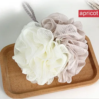 

1pc Two-Color Soft Bath Shower Sponge Exfoliating Loofah Mesh Pouf Body Scrubber Ball