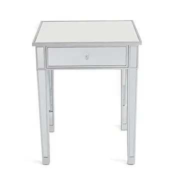 

Modern and Contemporary Large 1 Drawer Mirrored Nightstand , bedroom furniture , Bedside Table , easy to install durable in use.
