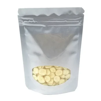 

Silver Stand Up Zip Lock Package Bags Tea Dried Fruit Flower Storage Pouch Transparent Window Self Seal Mylar Foil Bag 8.5x13cm