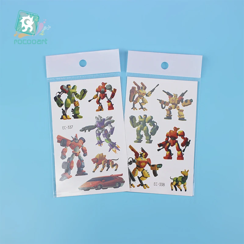 Cartoon Transfermation Cars Robot Temporary Tattoos For Boys Body Art Tatoos Comic Movie Hero Tattoo Sticker Kids Chilren Gifts