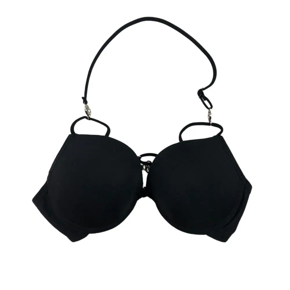 Застежка спереди с лямкой на шее Красота низким вырезом спине пуш ап бюстгальтер