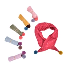 Милый хлопковый детский нагрудник в горошек; треугольный шарф для маленьких девочек; яркие цвета; Детский шарф с воротником; Модный зимний подарок