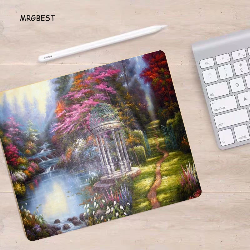 MRGBEST картина маслом пейзаж напечатанный небольшой коврик для мыши 22X18/25X20/29X25CM