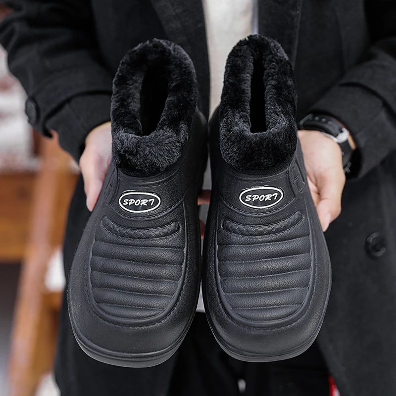 

Safety Shoes Botas Hombre Winter Shoes Man Loafers Snow Boots Keep Warm Boots Plush Ankle Erkek Ayakkabi Chaussure Homme VII