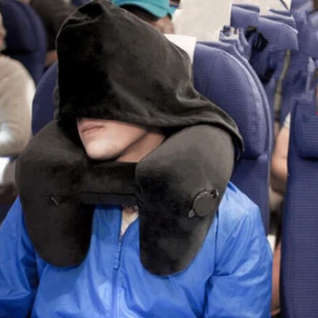 

Russian Warehouse H Shape Inflatable Travel Pillow Air Cushion Folding Lightweight Nap Neck Pillow Car Airplane Sleeping Cushion