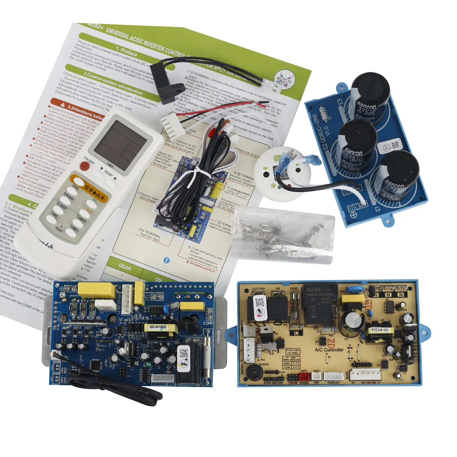 Universal DC Inverter Control Board System for Split Air Conditioner QD82+ Drive Strong Compressor/Outdoor/Indoor Fan Motor | Электроника