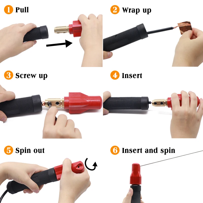 300A Screw Weld Holders Professional Electrode Holder 1.0-4.0mm Weld Clamp Pure Copper Core Safe Holders
