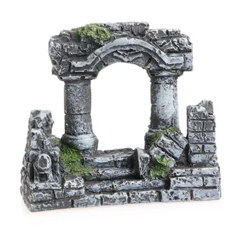 

Resin Rome Square Stone Pillars Aquarium Landscaping Fish Tank Decor Bi-Columns Drop Ship JUL3