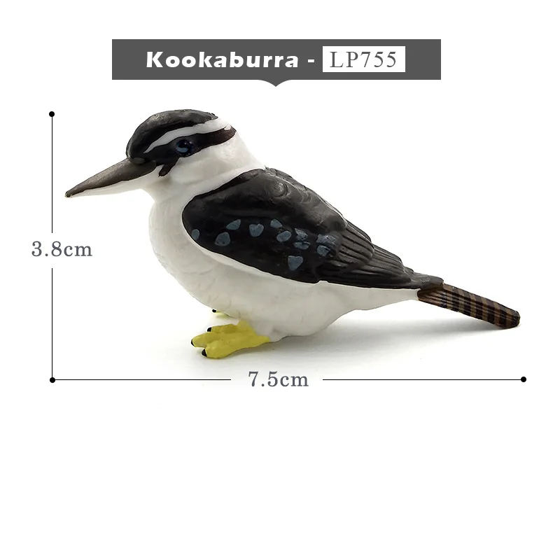 Kookaburra Имитация индейки птица курица ферма ПВХ Модель Животного Фигурка домашний декор миниатюрное украшение для сада в виде Феи современные аксессуары - Цвет: Kookaburra