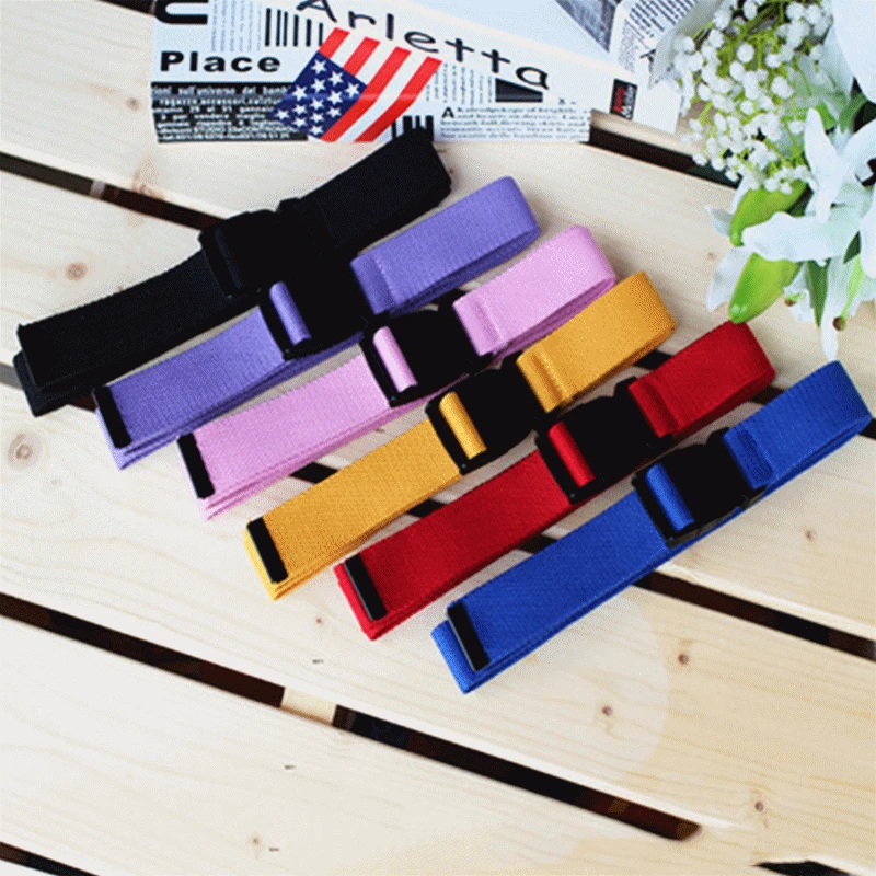 

116cm Adjustable All-Match Belt Girls Boys Unisex Korean Style Canvas Belts Harajuku Buckle Solid Color Long Belts