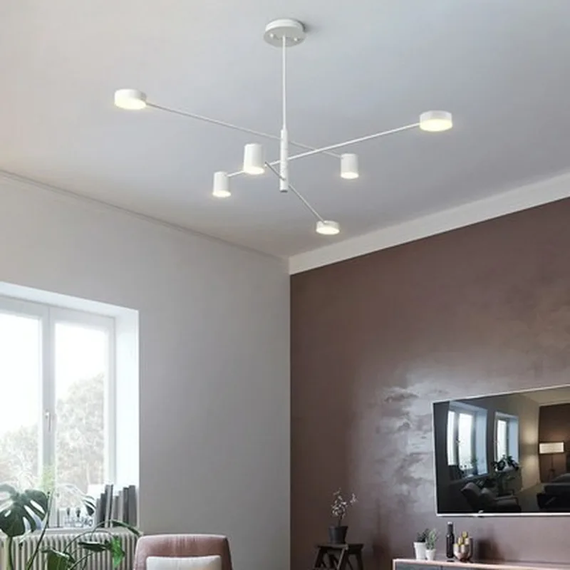 Скандинавская простая светодиодная люстра современный декор освещение для дома