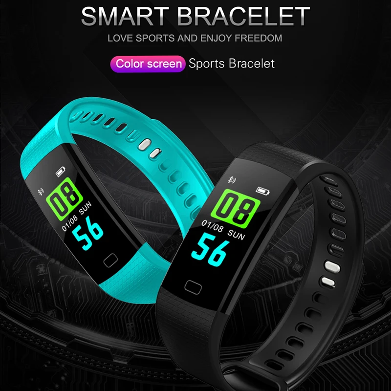 

Smart Bracelet Waterproof Heart Rate Blood Pressure Oxygen Fitness Exercise Mode Health Monitoring Smart Wristband Watch