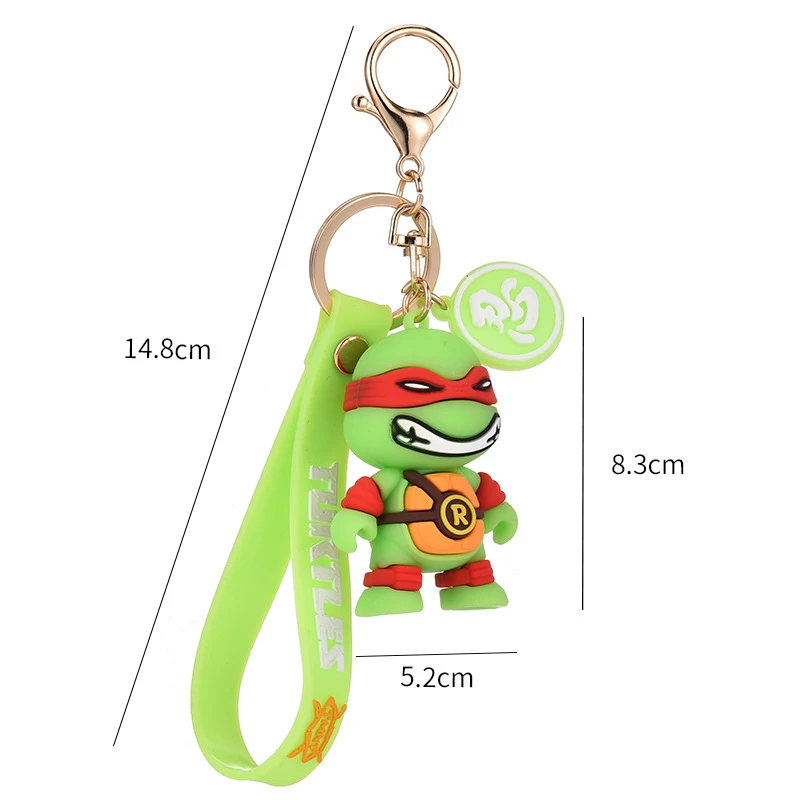 In Stock Teenage Mutant Ninja Turtle Keychain Cartoon Tortoise Keyring Leo  Raph Mikey Don Boy Girl Key Chains Children Gifts - AliExpress