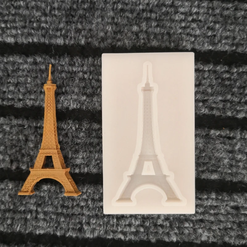 

New Eiffel iron silicone mold Chocolate cake decorating tool DIY clay mold