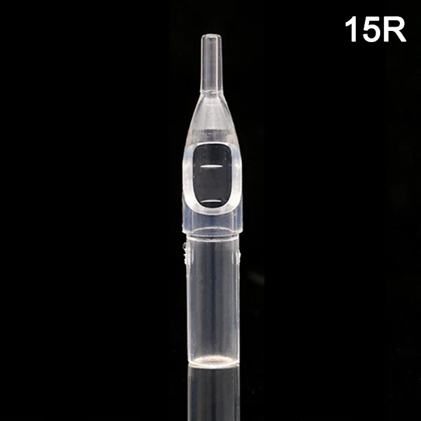 15R 50 шт./кор. чистые одноразовые наконечники татуировки игла Пластик прозрачный насадки для R/D/AF/MF SK88 - Номер модели: 15R