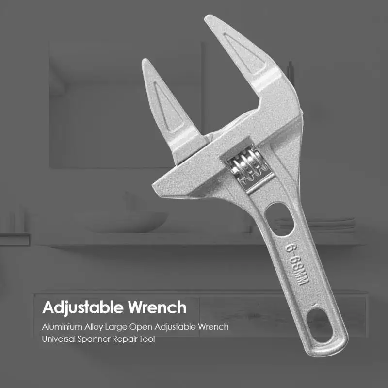 

Household Adjustable Wrench Multi-functional Water Pipe Repair Tool Open Wrench Adjustable Spanner Disassembly of Sanitary