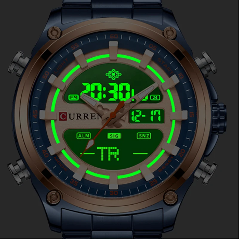 CURREN Men's Watch Luxury Brand Men Military Sports Watches Quartz Digital Analog Dual Display Waterproof Wrist watch For |