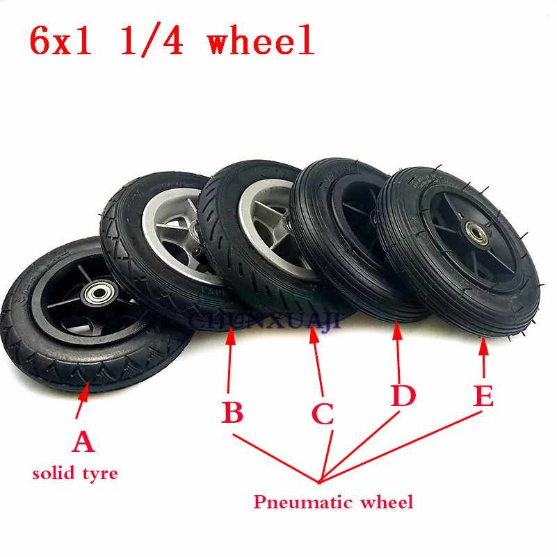 150 мм колеса 6x1 1/4 твердые/инфляция шины внутренняя труба для складывающийся велосипед электрический скутер 6-дюймовая мини-скутер шины