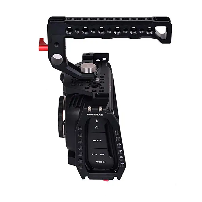 WARAXE BMPCC 4k реечная оснастка корзины w QR Системы холодным башмаком с ручкой сверху рукоятка с пружинным зажимом 15 мм Камера защищены для blackmagic Design pk Tilta