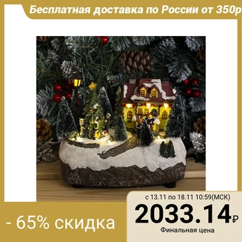 

Light figurine "New Year's city" 19x13x17 cm, 7 LED, AA * 3 and from USB, T / WHITE 4357379