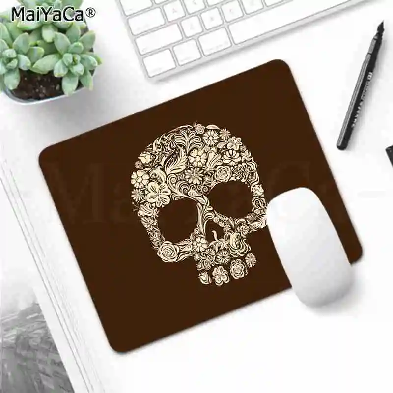 MaiYaCa черепа ноутбук компьютер коврик для мыши резиновый ПК компьютерный игровой коврик для мыши - Цвет: No Lock Edge18x22cm