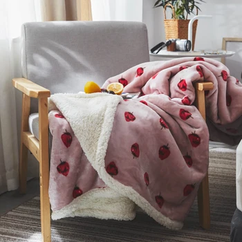 

Blanket Thick Velvet Winter Office Air Conditioning Blanket Cashmere Blanket Single Double Coral Fleece Blanket
