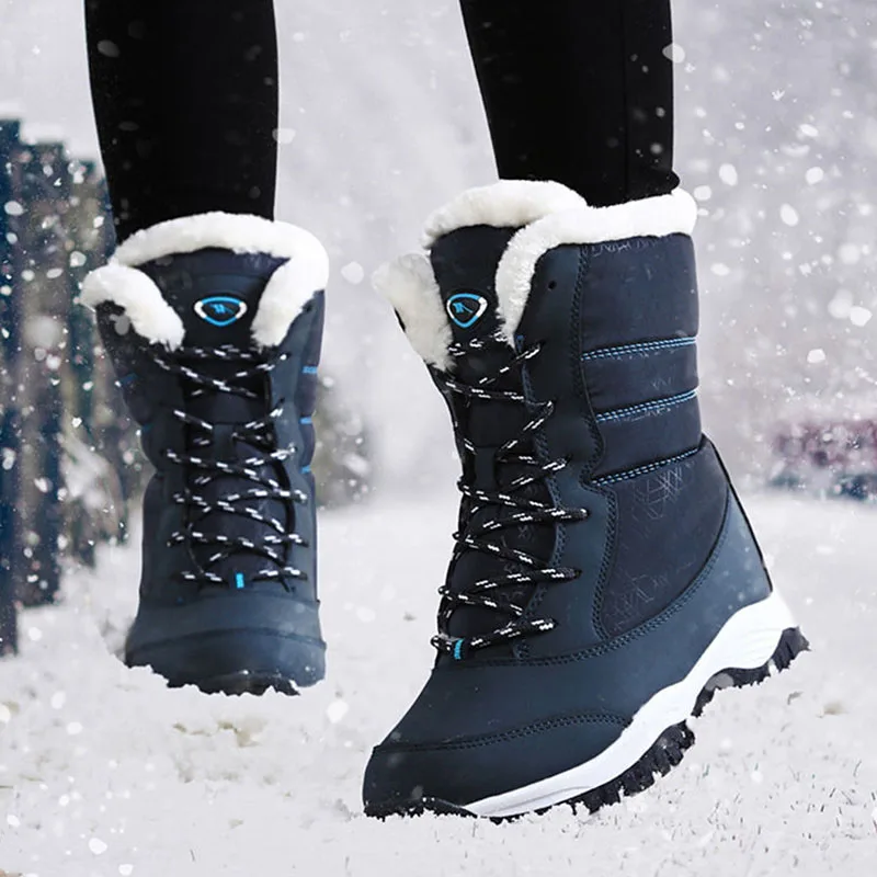 Zapatos de Mujer Botas de Mujer caliente de las mujeres Botas de invierno nueva llegada impermeable zapatos de Mujer de talla grande Botas Mujer