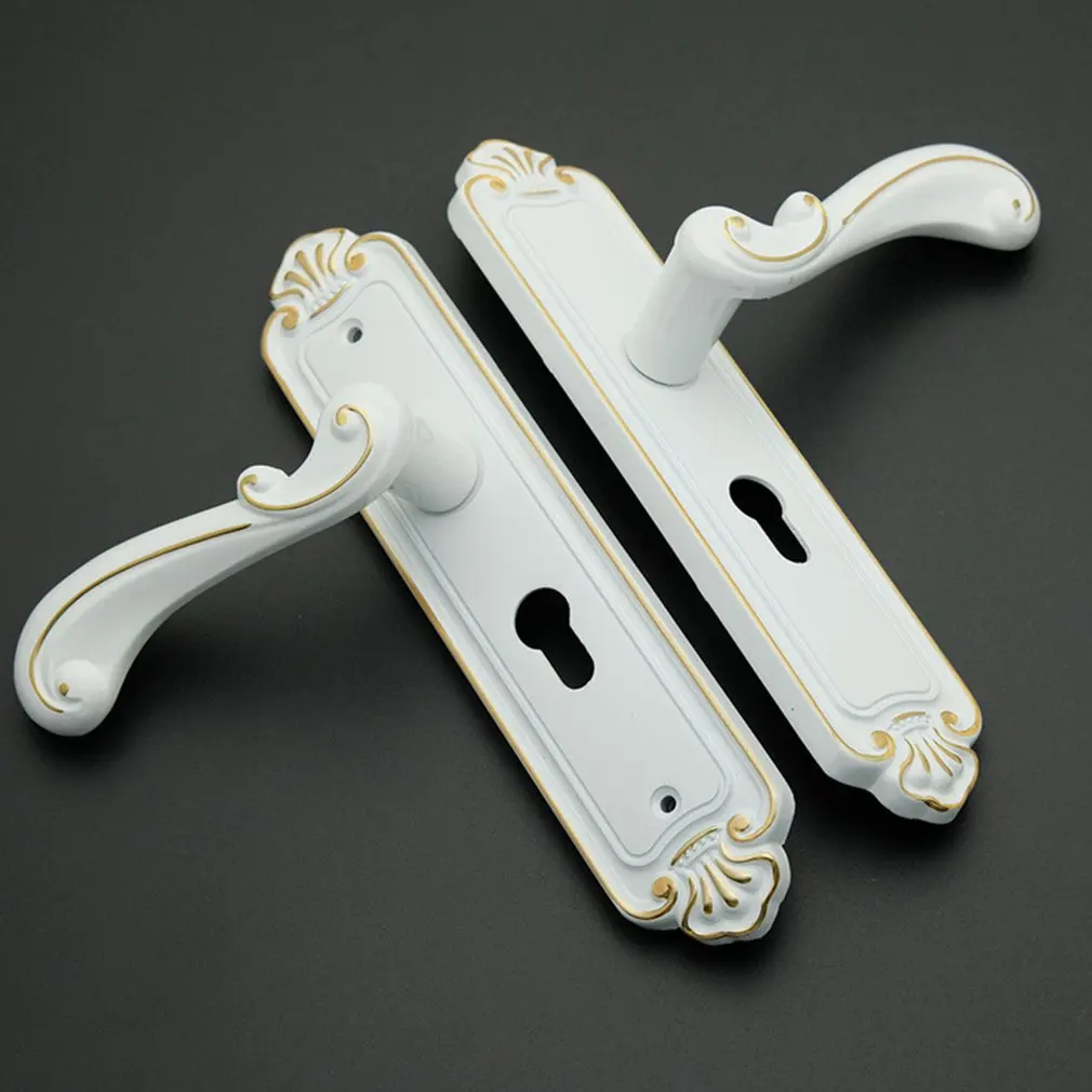 

European Style Door Lock Indoor Bedroom Wooden Door Lock Home Mechanical Door Ivory Room Mute Room Security Lock