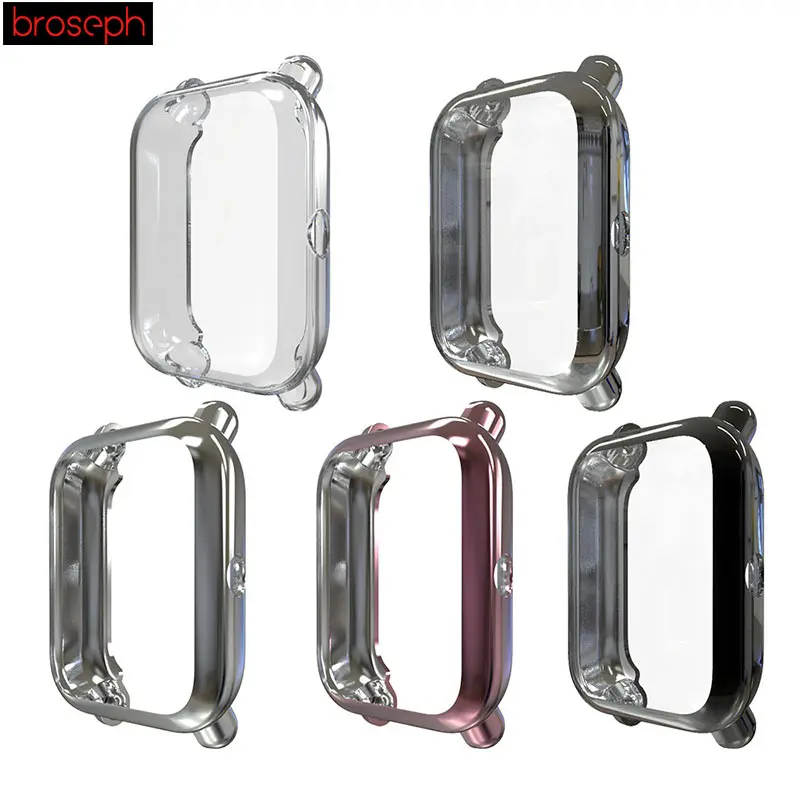 

Soft TPU Protective Case Cover for Amazfit Bip Screen Protector Full Coverage Watch Bumper Smart Watch Accessories