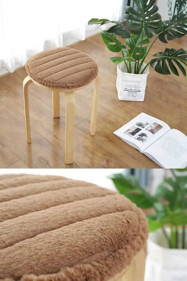 Уплотненный круглый коврик зимний плюшевый стул подушка для сиденья губчатый стул Подушка для стула подушка для офисного студенческого класса коврик для задницы