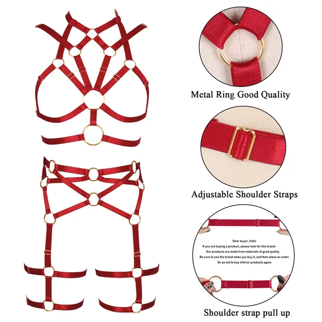 walmeck Sexy Women Lingerie Cage Bra Fetish Bondage Belt Erotic