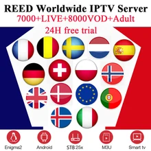 Reed iptv испанско-португальский Франция, Италия, французский арабский Бельгия Швеция Европа Великобритания xxx m3u подписка 7000LIVE& 8000VOD smart iptv