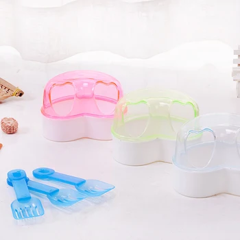 

Random Color Pet Hamster Bathroom Detachable Heart Shaped Hamster Bath House Sand Bath Toilets Container Small Animal Supplies
