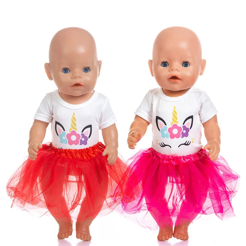 Born Baby аксессуары для кукол подходит 18 дюймов 43 см Единорог желтый dressChristmas одежда костюмы для Хэллоуина для ребенка подарок на день рождения