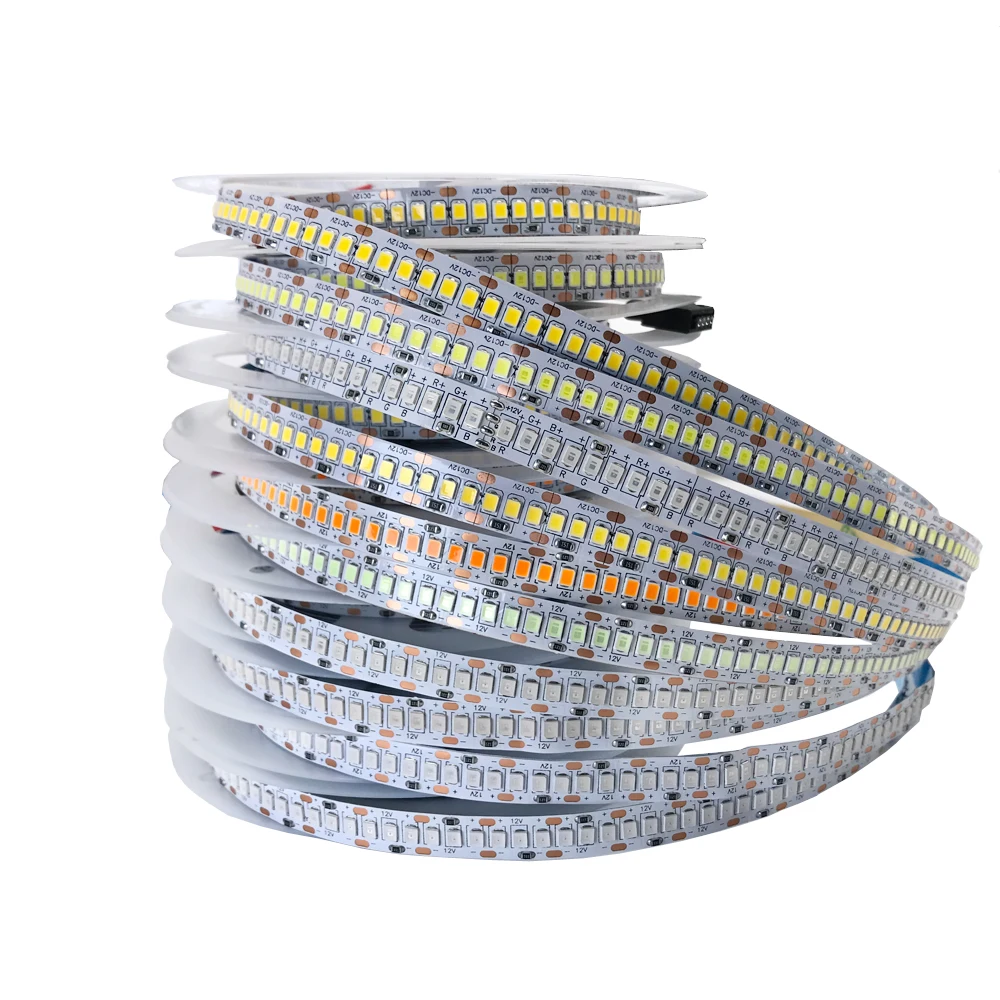 Dc 5V 12V 24 V Led Strip Light Rgb Pc Smd 2835 Bianco Caldo Impermeabile 5 12 24 V Volt Led Strip Tape Lamp Lights Strip Home Decor