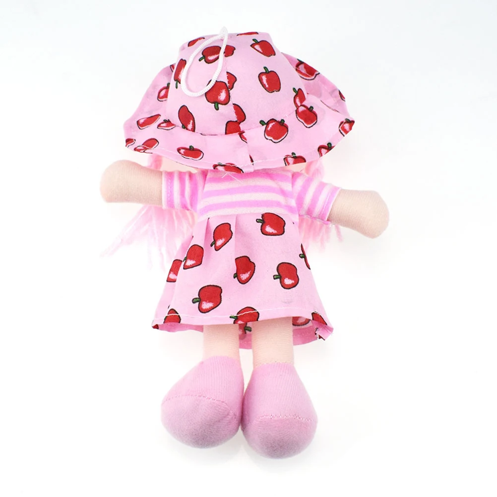 25cm Soft Cartoon Kawaii Fruit Skirt Hat Rag Dolls Cute Baby Cloth Toys Children Birthday Gifts for for Baby Girl Pretend Play