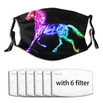 

Anti-Pollution PM2.5 Filter Masks Rainbow Unicorn Activated Carbon Filter Antibacterial Dust Proof Face Cover Reusable