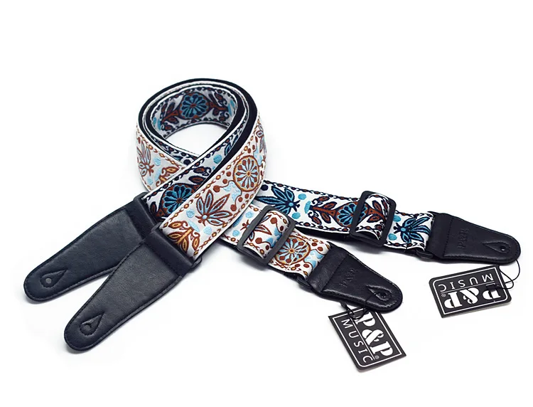 Embroidered guitar strap national style shoulder strap ribbon musical
